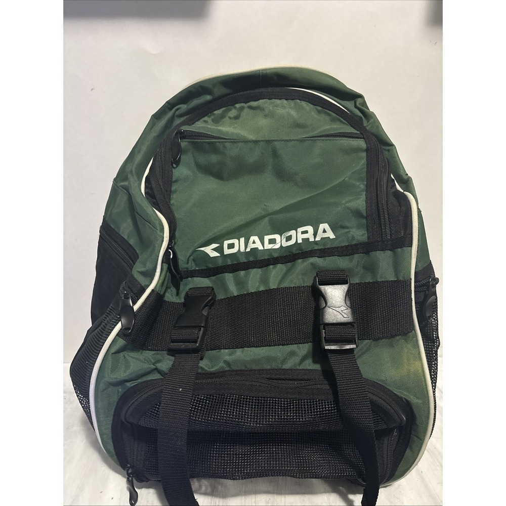 Diadora Green Backpack Athletic School Travel Gym Bag 19"